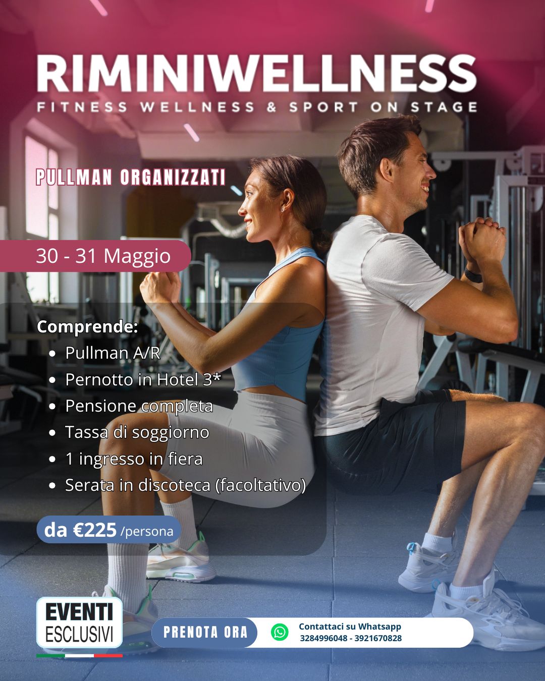 Rimini Wellness 🏋️‍♀️ "30&amp;31 Maggio 2026" OPZIONE 1 INGRESSO 🚌 Bus Organizzati