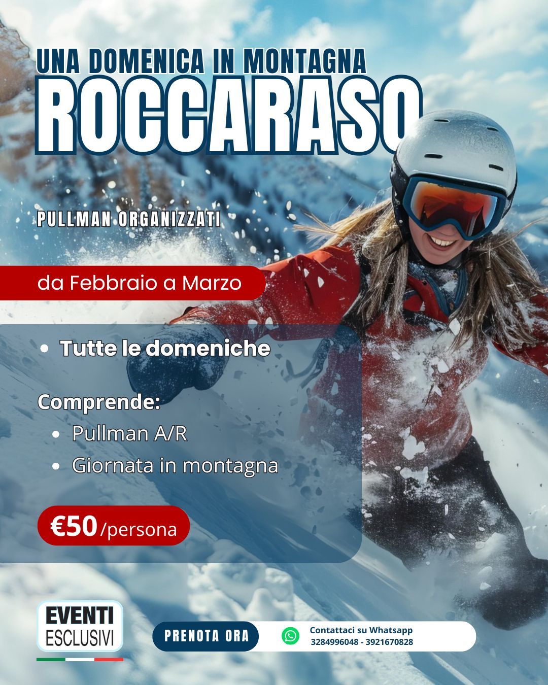 UNA GIORNATA IN MONTAGNA A ROCCARASO 🏂 "CALENDARIO 2026" Pullman Organizzati 🚌
