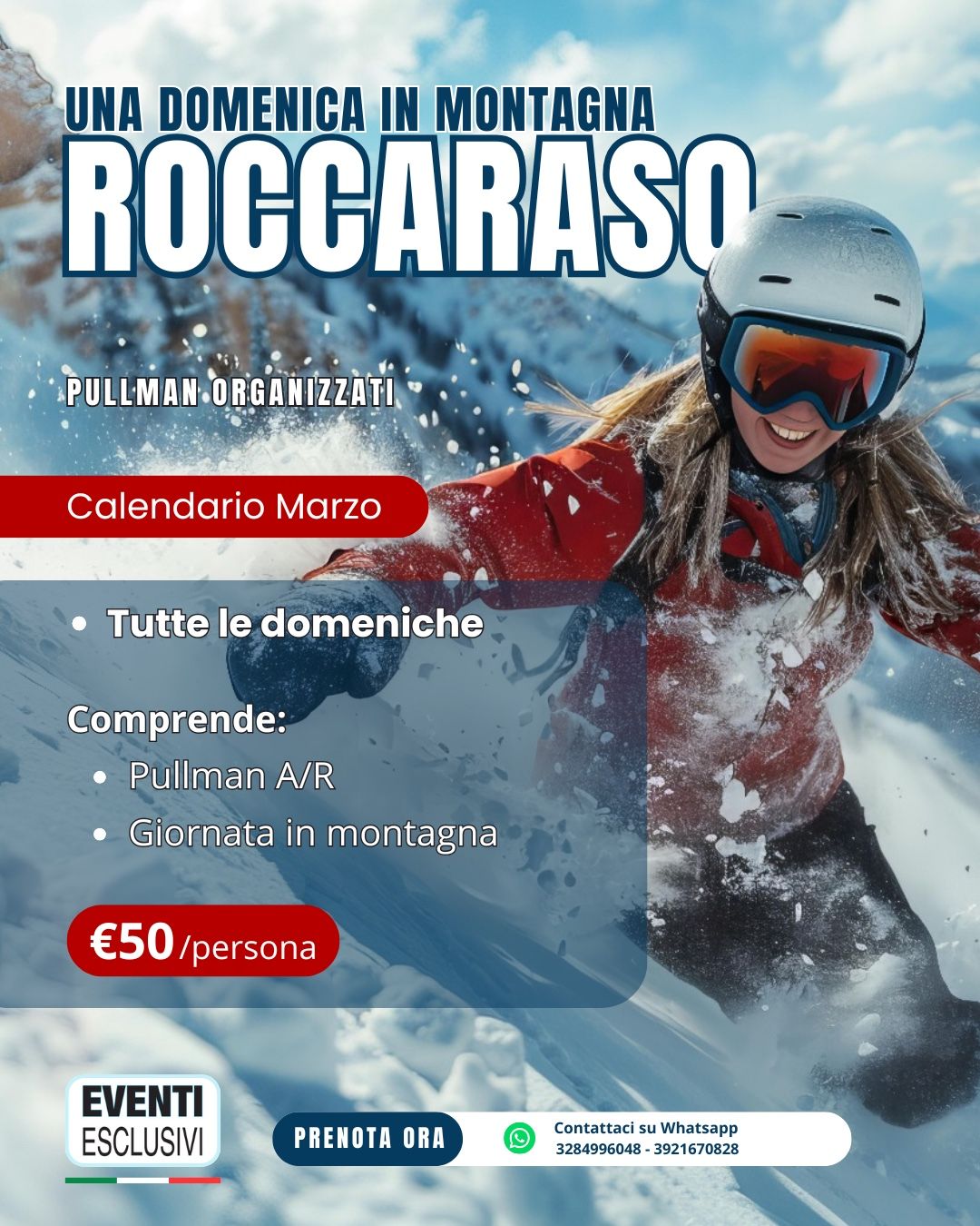 UNA GIORNATA IN MONTAGNA A ROCCARASO 🏂 "CALENDARIO 2026" Pullman Organizzati 🚌
