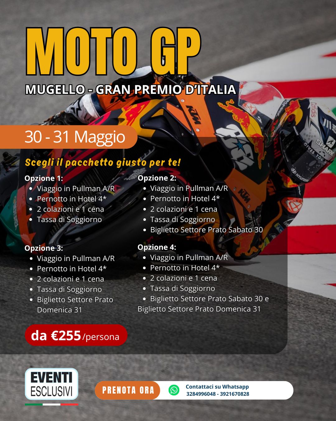 MotoGp  🏍 "30&amp;31 Maggio 2026" 🚌 BUS + HOTEL