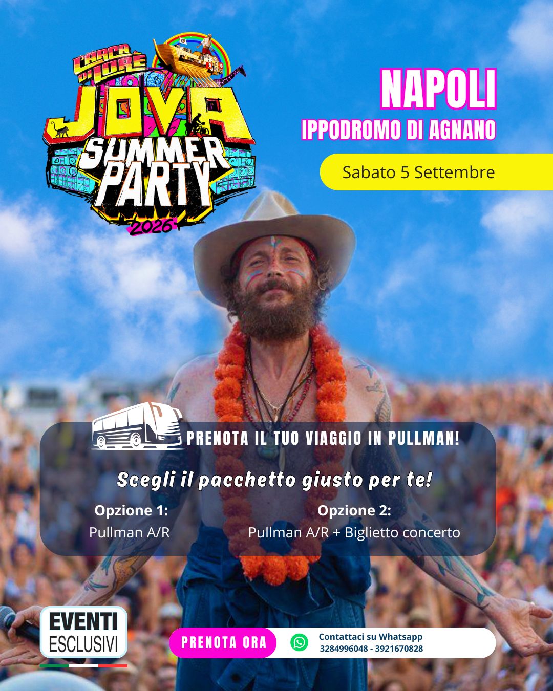 Jovanotti 👨‍🎤 "5 Settembre 2026" Napoli - Pullman Organizzati 🚌