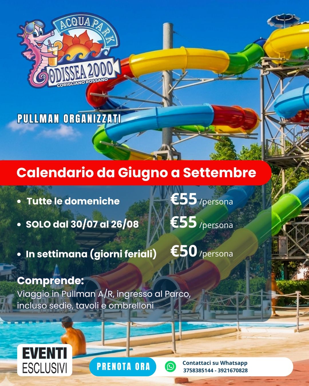 Acquapark Odissea 2000 ☀️🏖️ "Estate 2026" 🚌 Pullman Organizzati