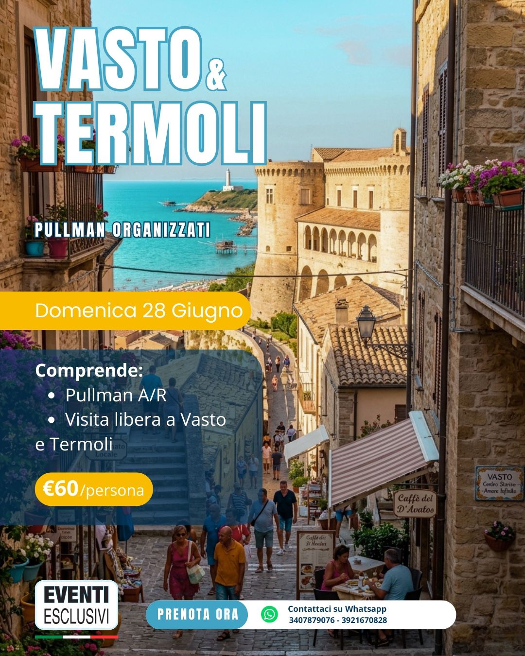 VASTO E TERMOLI 🌊⛱️ "Domenica 28 Giugno 2026" 🚌 Bus Organizzati