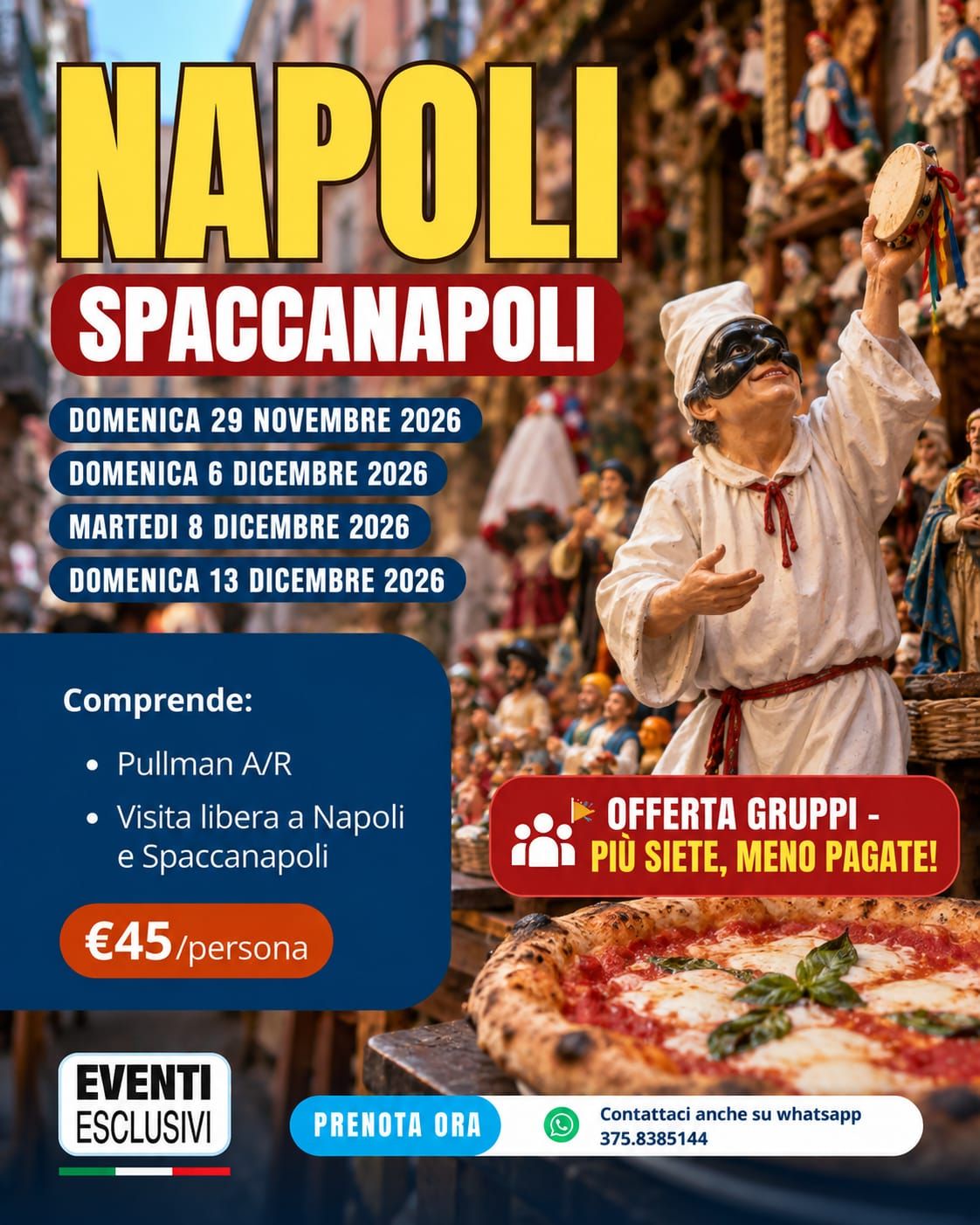 Napoli "Spaccanapoli"🎄🎁 Pullman Organizzati 🚌