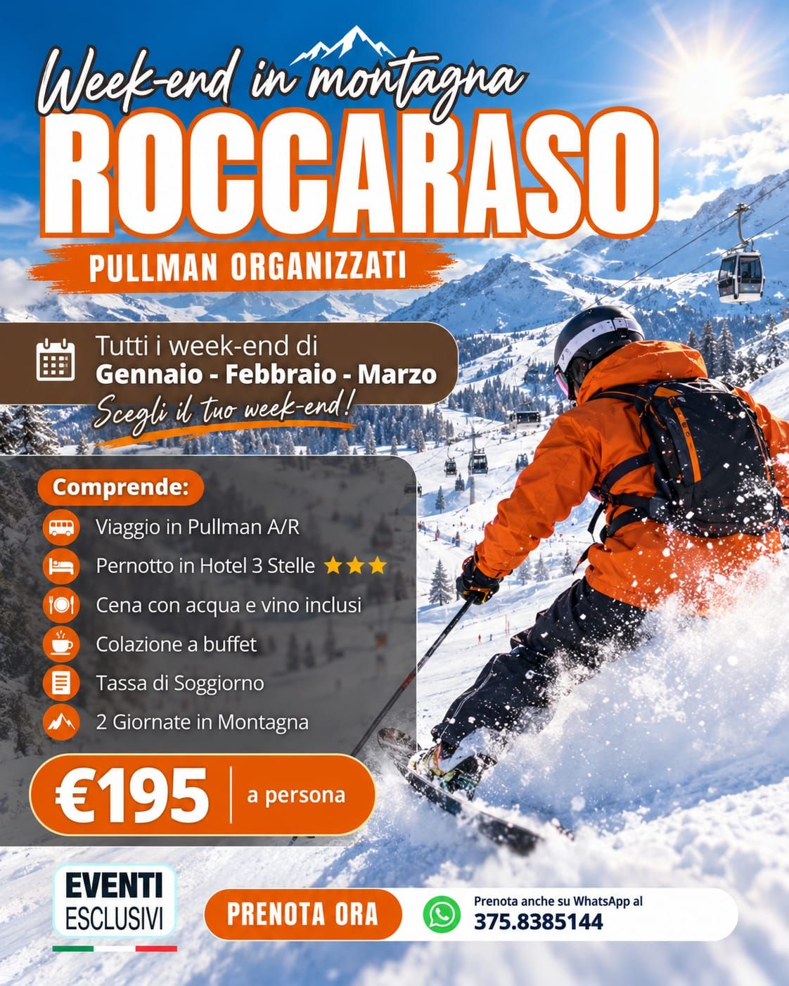 Week-end a Roccaraso 2027🚡 "Pullman Organizzati" 🚌