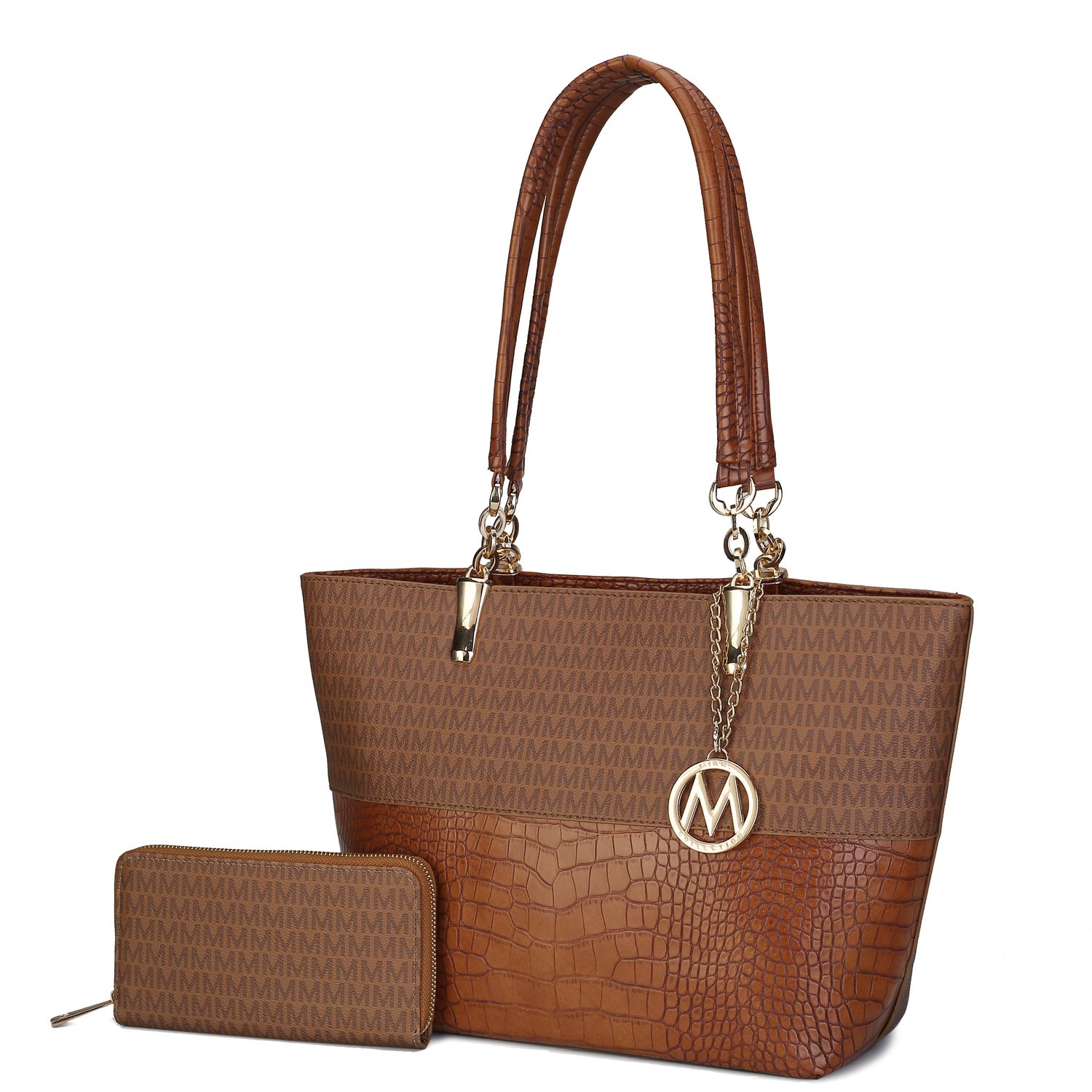 MKF CollectionSasha Tote Handbag Vegan Leather Women by Mia K, Color: Tan
