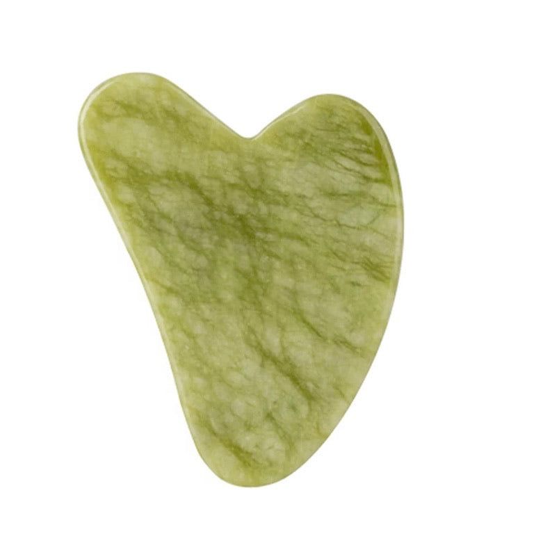 Gemstone Gua Sha Facial Tool, Color: Green Jade