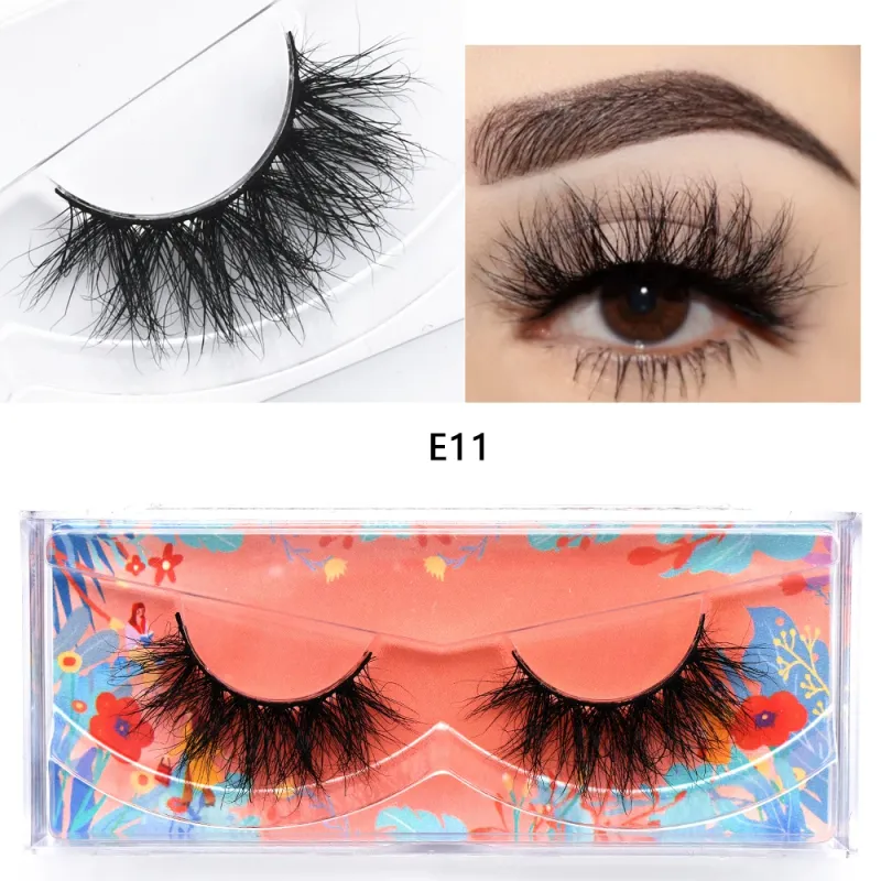 E11 Mink Lash Fluffy Wispy Eyelashes Vegan cruelty-free 3D Mink Lashes