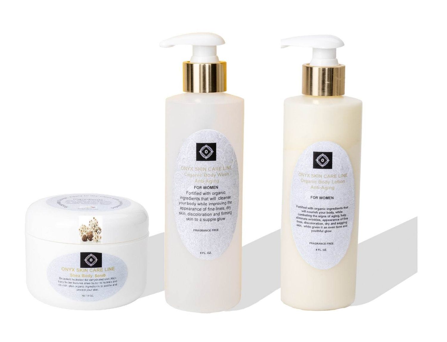 THREE STEP ORGANIC ANTI-AGING BODY SYSTEM - Eleven Fragrances - for
