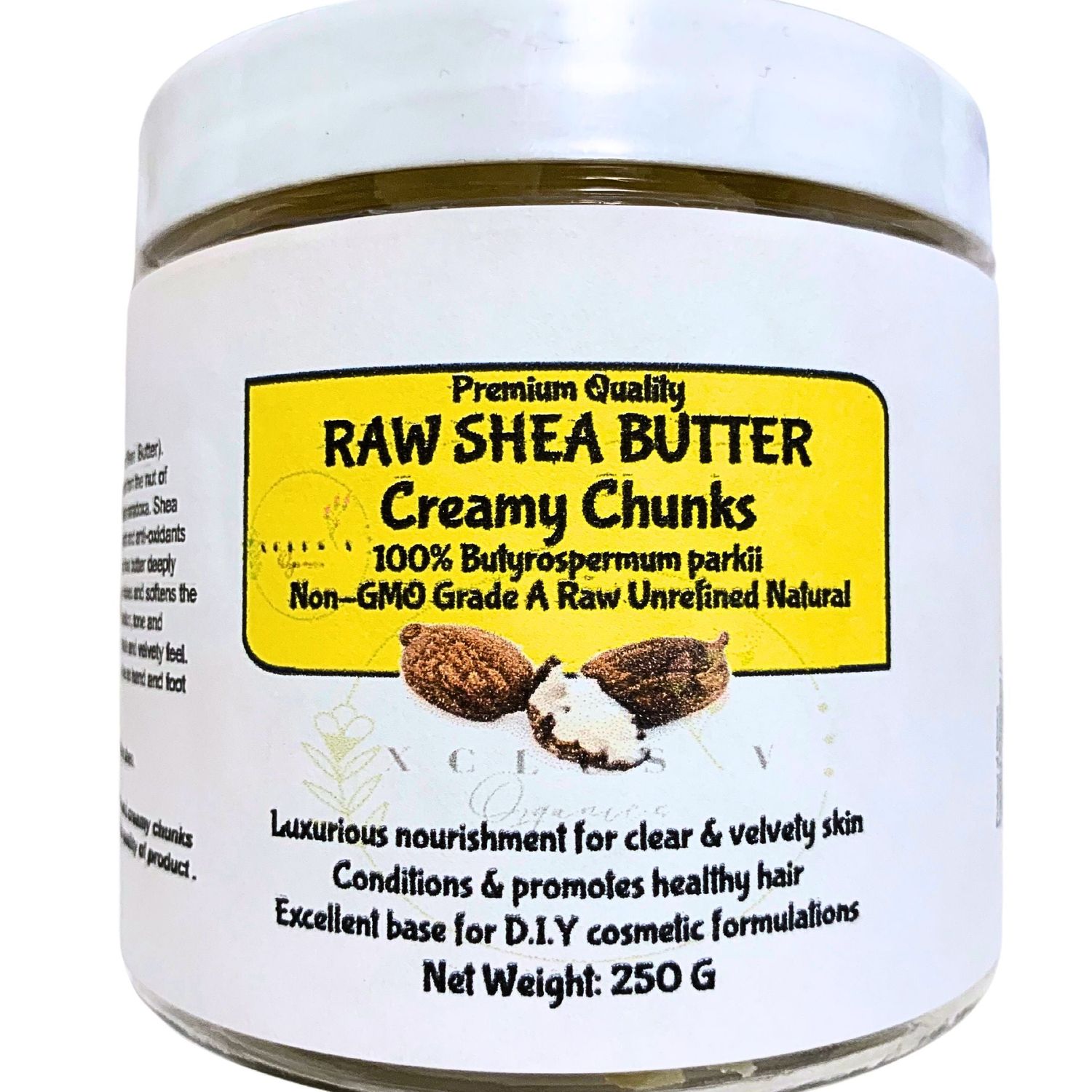 Raw Shea Butter Unrefined | Creamy Chunks| 250g, Size: 250g