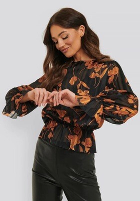 Rut & Circle Philippa Blouse | Black Orange Flower Rut & Circle Philippa Blouse | Black Orange Flower