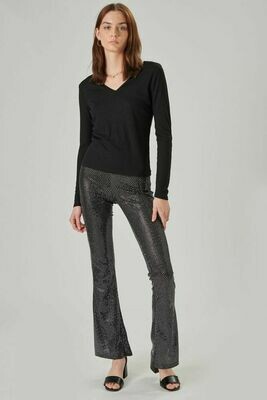 24 Colours Bibi Flared Pants Silver 24 Colours Bibi Flared Pants Silver