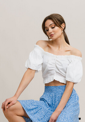 Rut & Circle Tindra Crop Top - White (outlet)