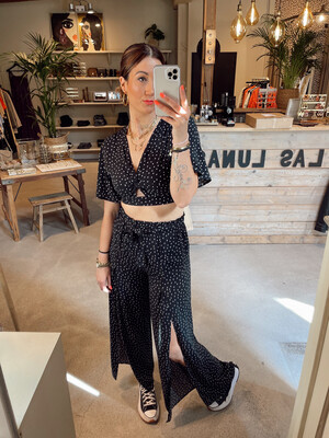 24 Colours Crop/Top Yasmin - Black/Dot 24 Colours Crop/Top Yasmin - Black/Dot