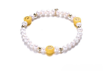 Las Lunas Bracelet Smiley - Pearl