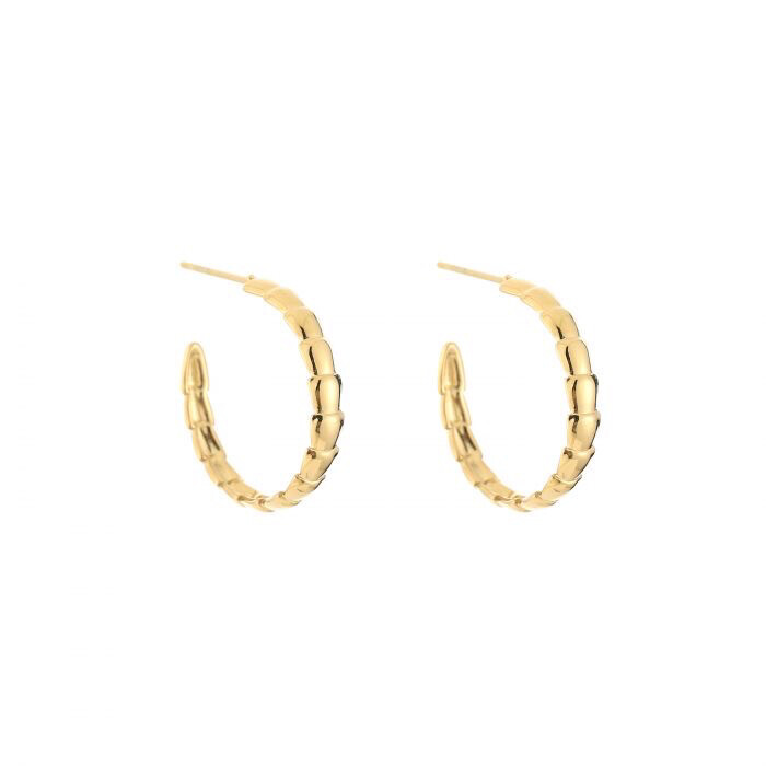 Las Lunas Earrings Hoops Snake - Gold
