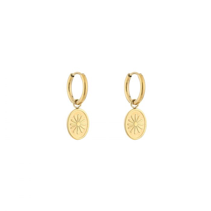 Las Lunas Earrings Coin - Gold