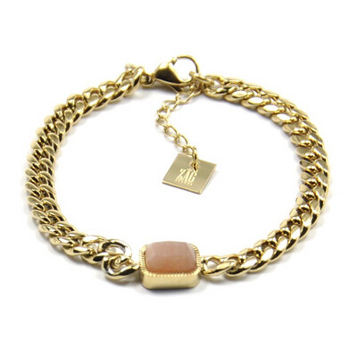 Zag Bijoux Bracelet Chunky - Sunstone  | Gold