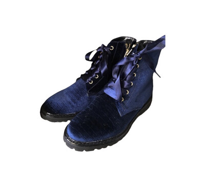 Hip Shoe Style Molly Bleu velvet (outlet)