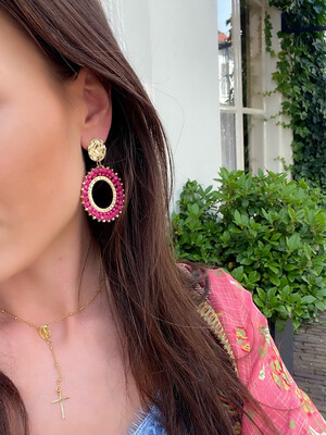 Las Lunas Earrings Moon - Pink