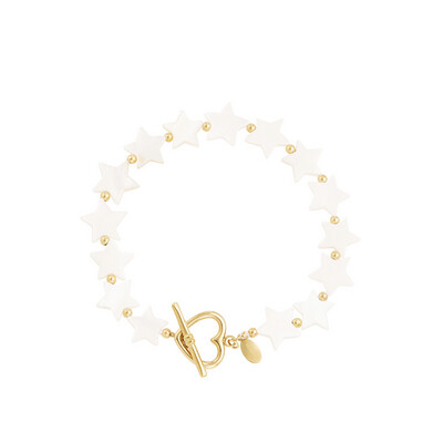 Bracelet Stars - White/Gold