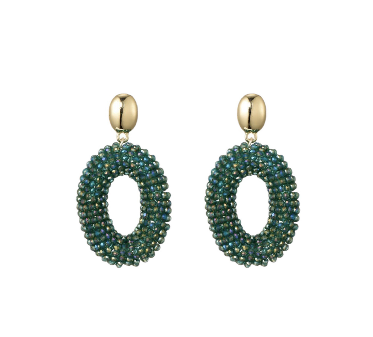 Las Lunas Earrings Lotte - Green