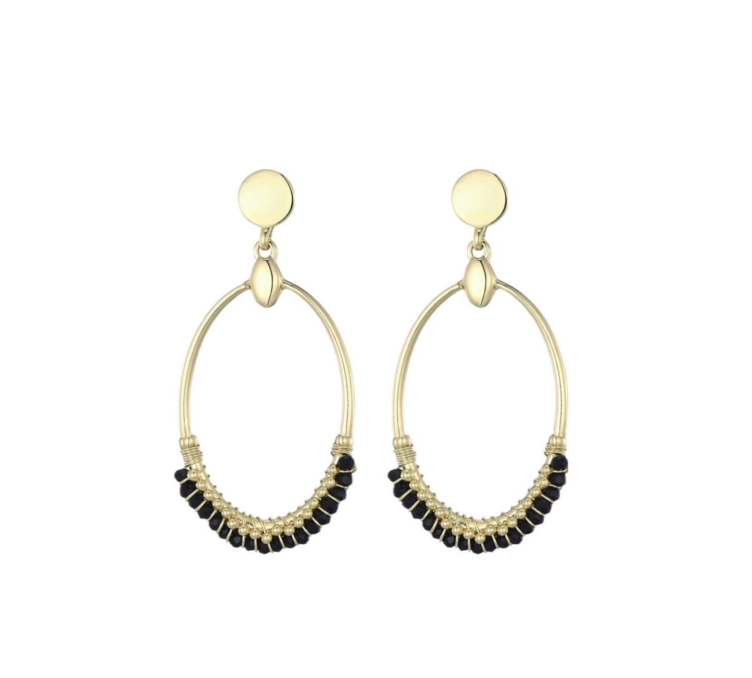 Las Lunas Earrings Livia - Gold/Black