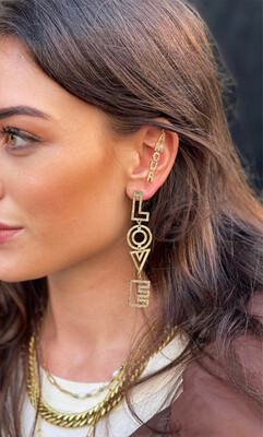 Las Lunas Earrings Love - Gold & Zilver