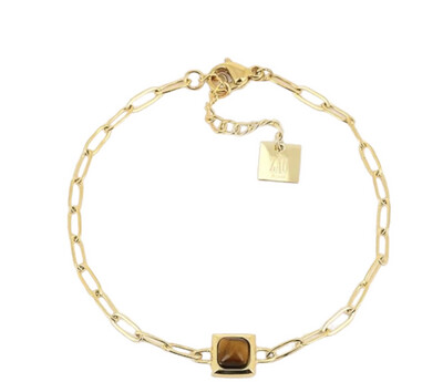 Zag Bijoux Bracelet Ruy Oeil De Tigre - Gold 