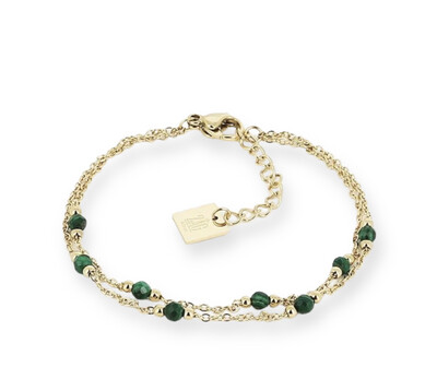 Zag Bijoux Bracelet Louisa Falls Green - Gold