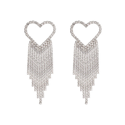 Las Lunas Earrings Open Heart - Silver