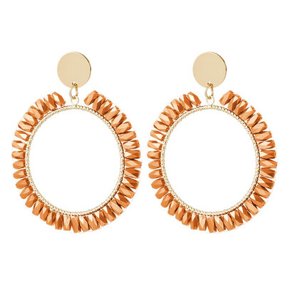 Las Lunas Earrings Hoop - Orange