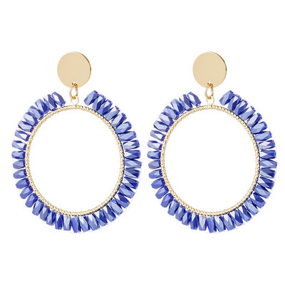 Las Lunas Earrings Hoop - Blue