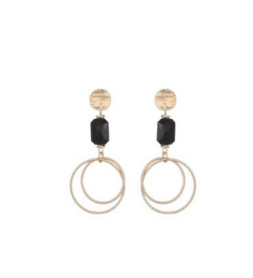 Las Lunas Earrings Jen - Black