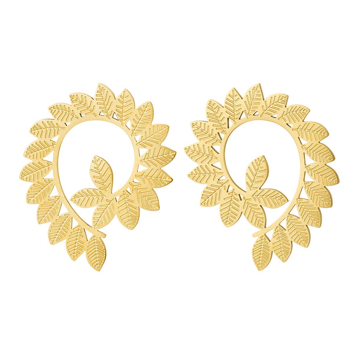Las Lunas Earrings Twisted - Gold&Zilver