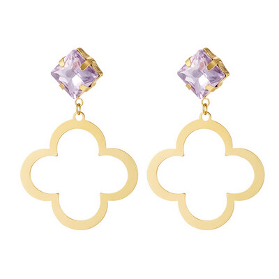 Las Lunas Earrings Clover - Gold&Zilver