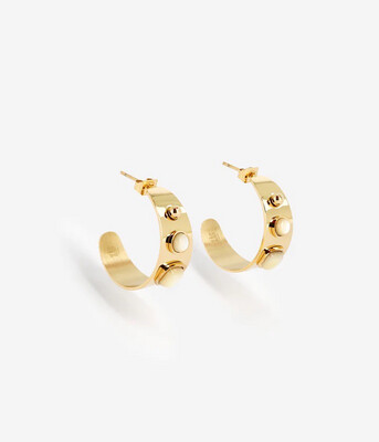 Zag Bijoux Earrings Cleo - Gold/White