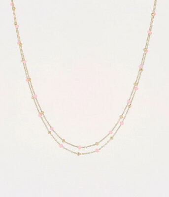 Zag Bijoux Chain Billes - Gold/Pink