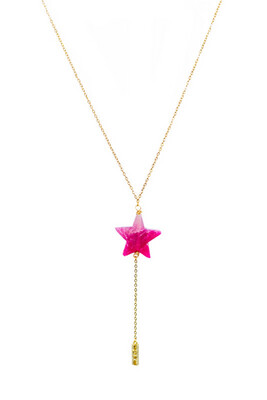 2 The Moon And Back Chain Star - Pink