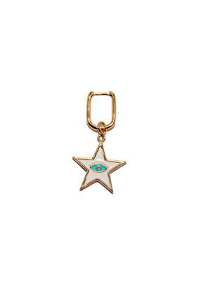 2 The Moon And Back Earring Star - White