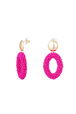 Las Lunas Earrings Lotte - Pink & White