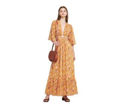 Antik Batik Dress Marty Cut-out - Orange Antik Batik Dress Marty Cut-out - Orange