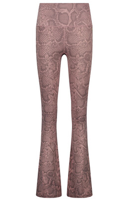 House Of Gravity Flared Tights - Mauve Snake