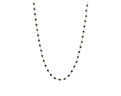 Pure By Nat Chain With Natural Stone - Black
