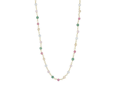 Pure By Nat Chain With Stone Multicolor - Gold