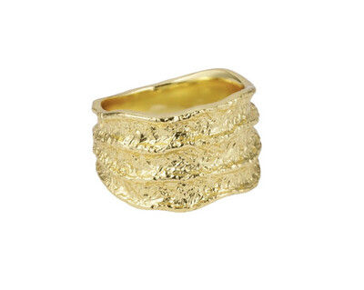 Pure By Nat Ring Wide in foil finish - Gold