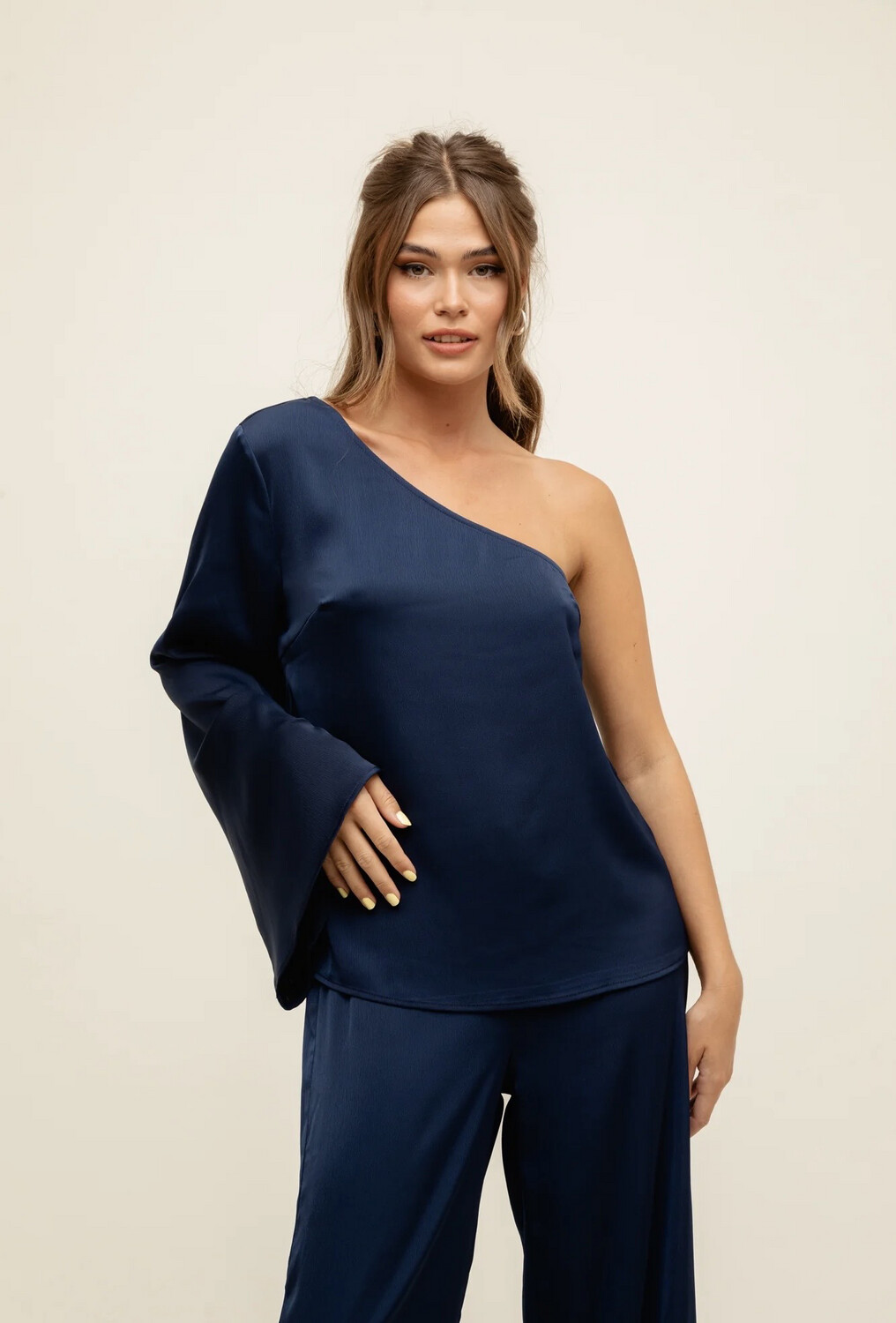 Rut & Circle One Shoulder Top Teresa - Blue Rut & Circle One Shoulder Top Teresa - Blue