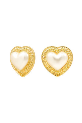Las Lunas Earrings Pearl Beauty - Gold