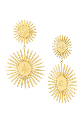 Las Lunas Earrings Star - Gold