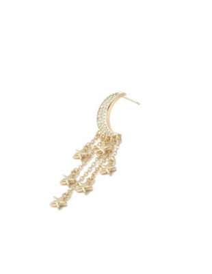 2 The Moon And Back Earring - Moon Gold